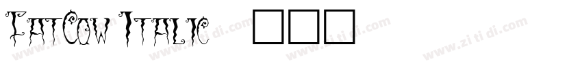 FatCow Italic字体转换